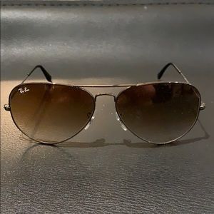 Ray Ban Large Metal Aviators (Brown)